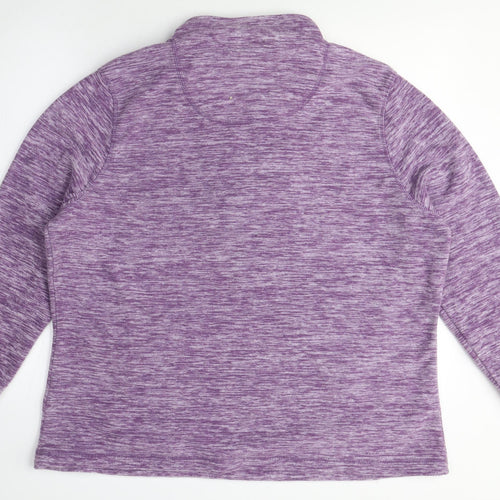 Mountain Warehouse Women's Purple Henley Sweatshirt M