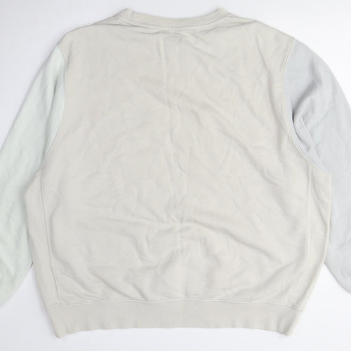 Nike Ivory Unisex Sweatshirt Size 10 Logo Detail
