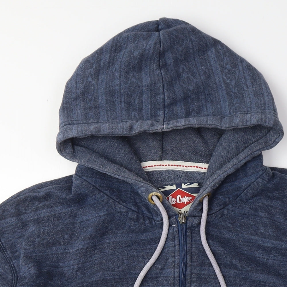 Lee Cooper Men's Blue Full Zip Hoodie, Size L