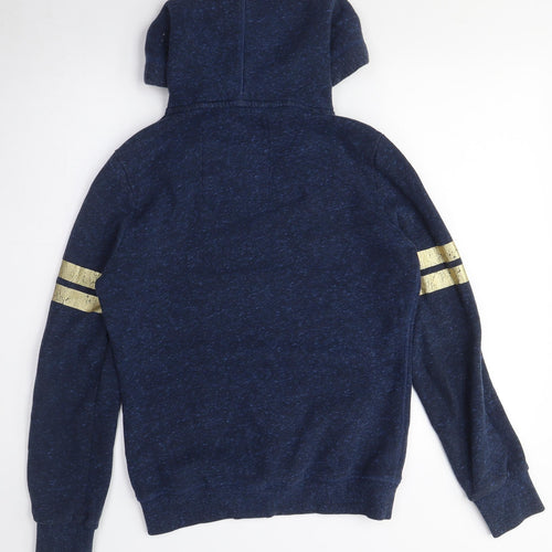Superdry Unisex Blue Pullover Hoodie Medium