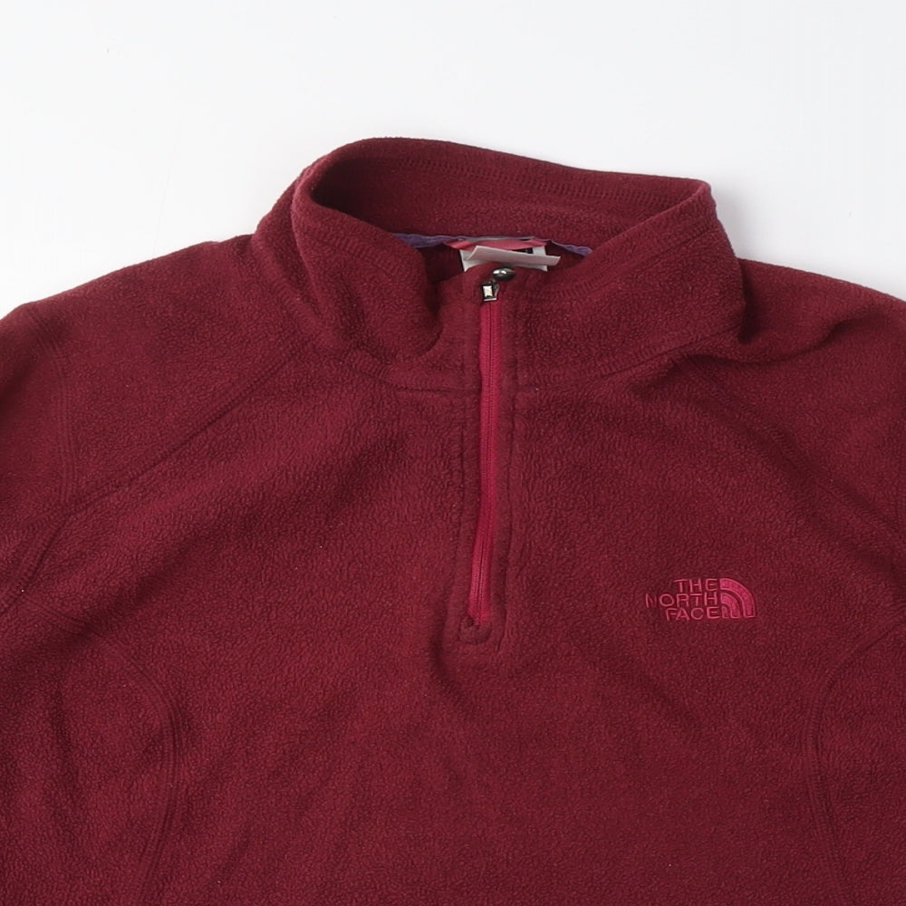 The North Face Women's Red Pullover Fleece Hoodie M