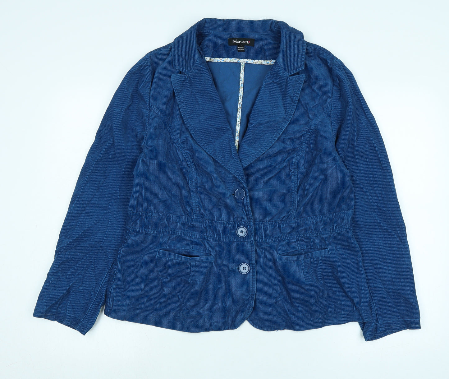 Marisota Womens Blue Jacket Size 18 Button