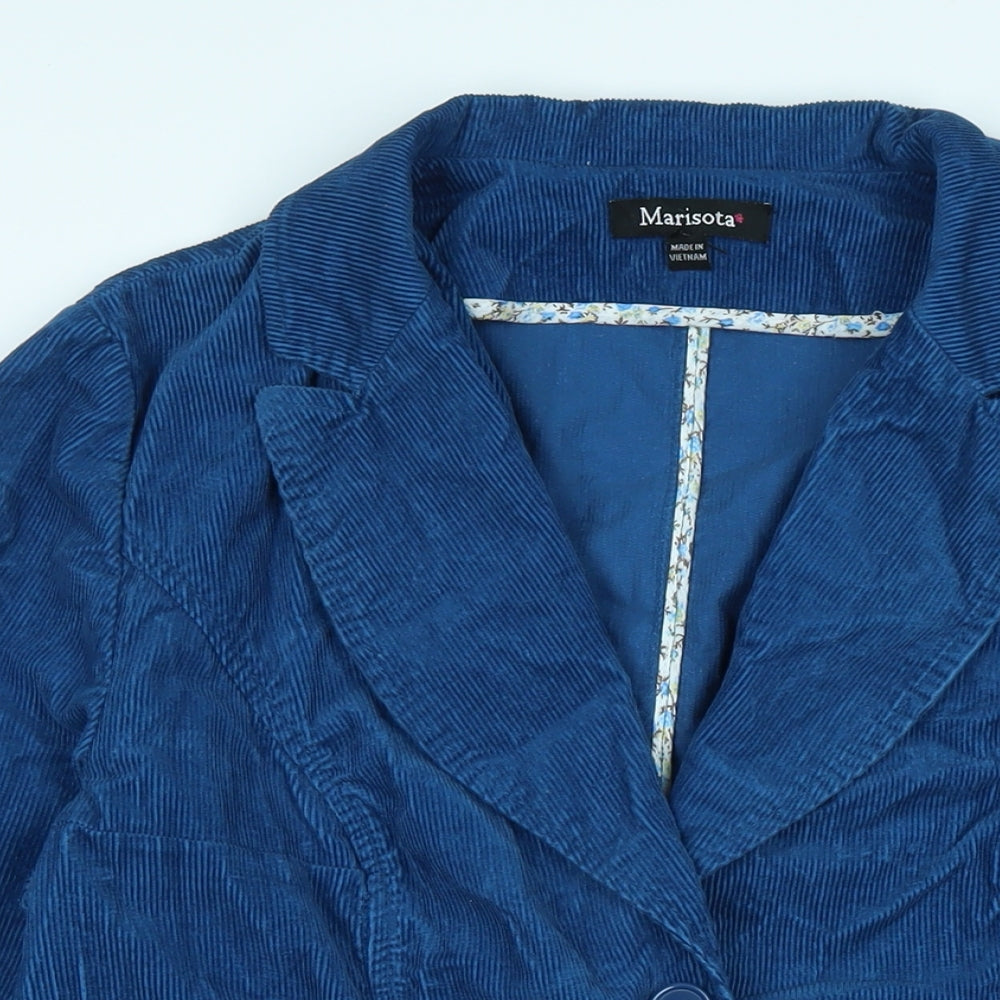 Marisota Womens Blue Jacket Size 18 Button