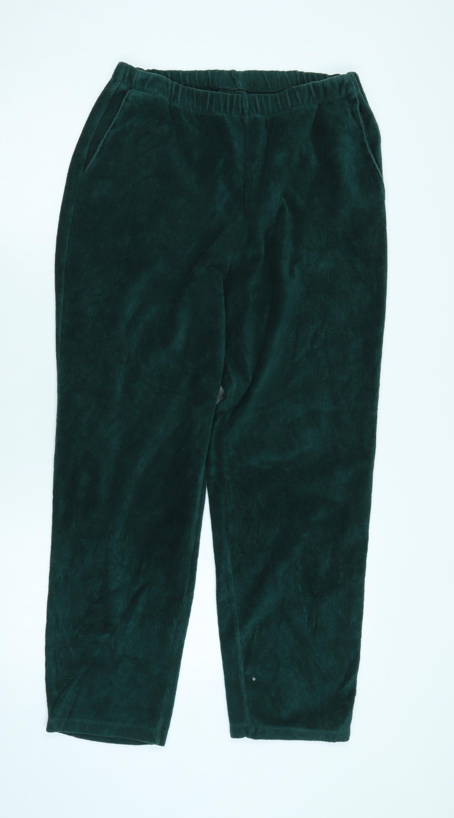 Lands end Womens Green Cotton Trousers Size M L29 in Regular