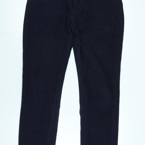 Levi's Mens Blue Cotton Blend Trousers Size 32 in L31 in Regular Zip