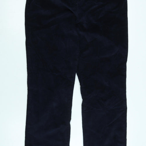 Cotton Traders Mens Blue Cotton Trousers Size 28 in L28 in Regular