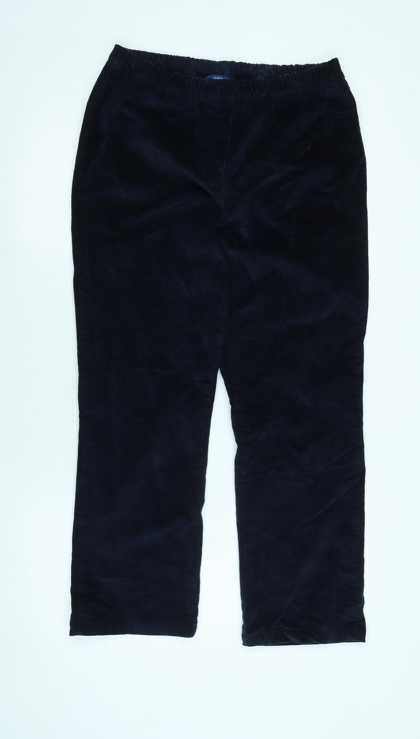 Cotton Traders Mens Blue Cotton Trousers Size 28 in L28 in Regular