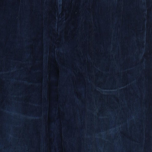 lands end Mens Blue Elastane Trousers Size 30 in L32 in Regular Zip