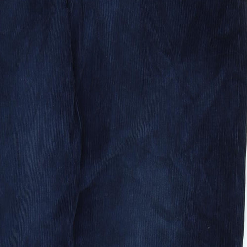 lands end Mens Blue Elastane Trousers Size 30 in L32 in Regular Zip