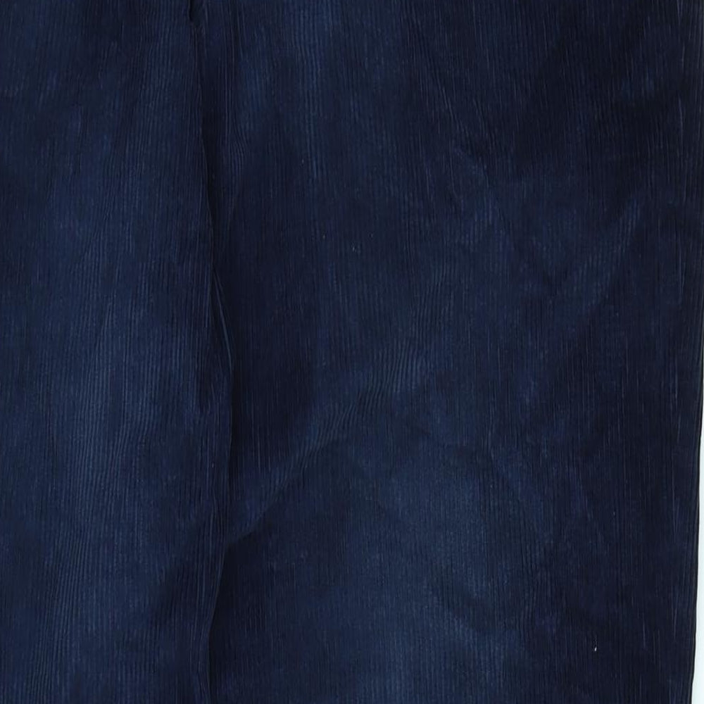 lands end Mens Blue Elastane Trousers Size 30 in L32 in Regular Zip
