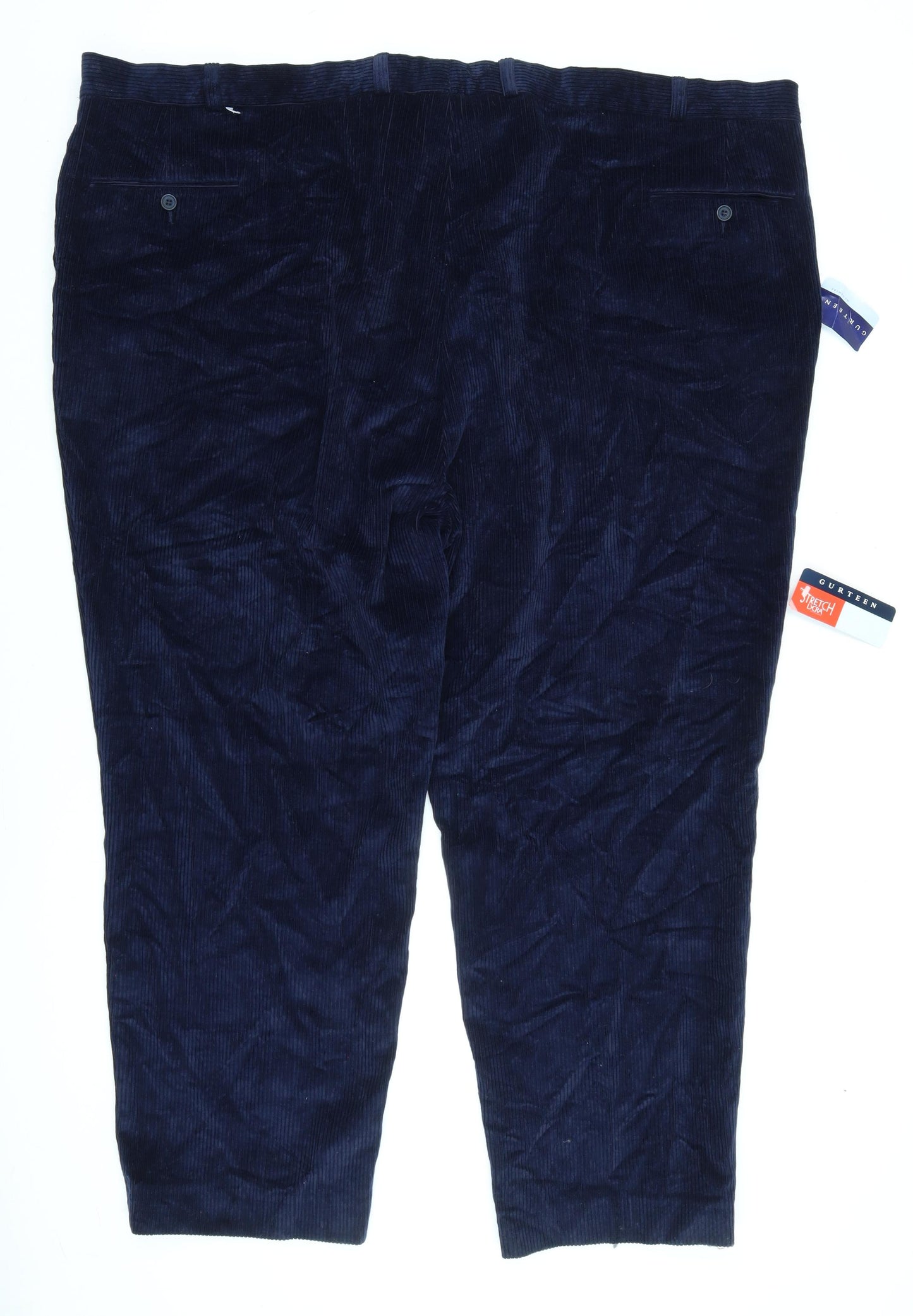 Gurteen Mens Blue Cotton Windbreaker Trousers Size 54 in L28 in Relaxed Zip