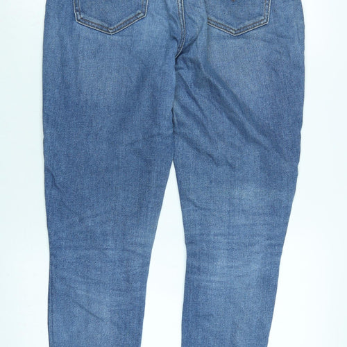 Levis Womens Blue Cotton Blend Tapered Jeans Size 32 in L27 in Regular Zip - 721 vintage