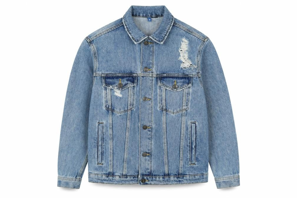 Divided Mens Blue Jacket Size S Button - Distressed