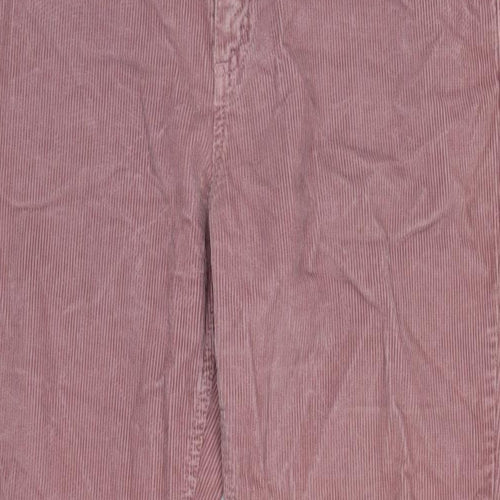 United Colors of Benetton Womens Pink Cotton Blend Trousers Size 30 in L31 in Regular Zip