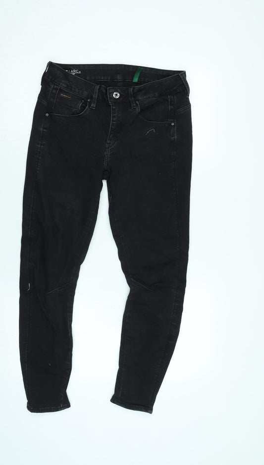 G-Star Womens Black Cotton Blend Skinny Jeans Size 28 in L25 in Regular Zip