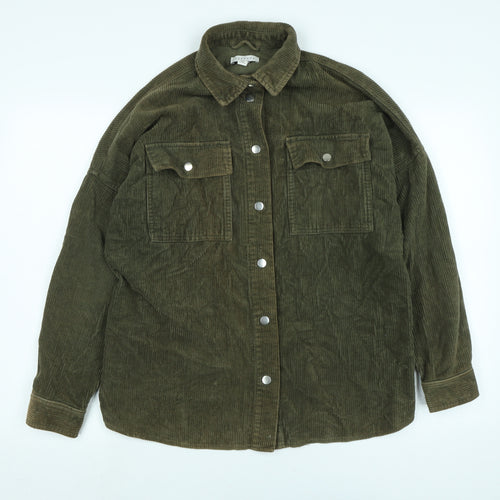 Topshop Womens Green Jacket Size 8 Button
