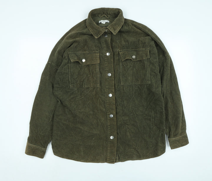 Topshop Womens Green Jacket Size 8 Button