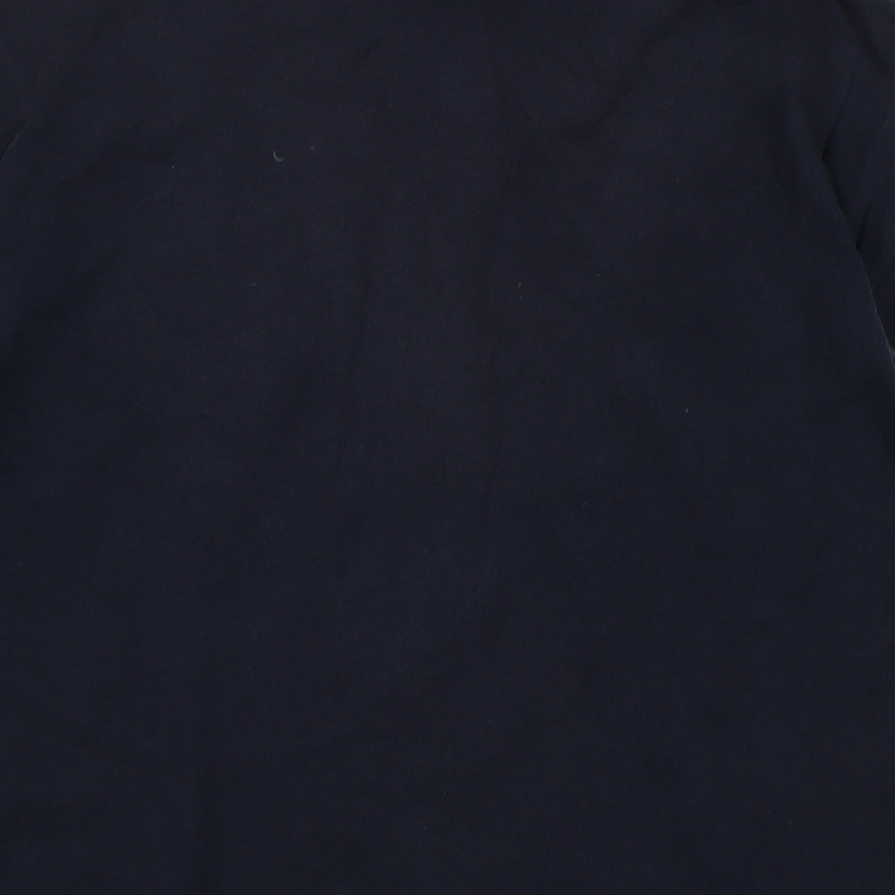 White Stuff Womens Blue Cotton Basic Blouse Size 12 Collared