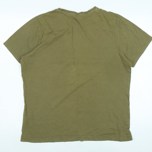 Sonneti Mens Green Cotton Blend T-Shirt Size L Crew Neck - Dept Sonetti- 35 R utility