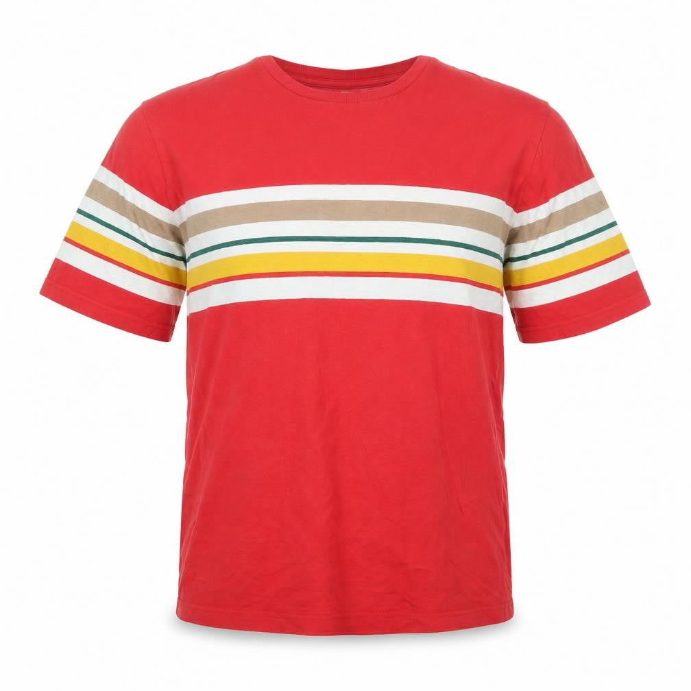 BDG Mens Red Cotton T-Shirt Size M Crew Neck - Logo