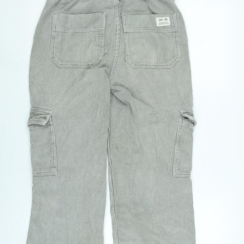 BDG Womens Grey Cotton Trousers Size 27 in L30 in Regular Zip