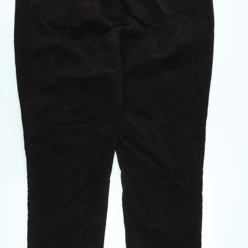 Marks and Spencer Mens Brown Cotton Trousers Size 38 in L29 in Regular Zip