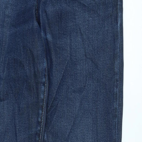 Gap Mens Blue Cotton Blend Straight Jeans Size 32 in L32 in Regular Zip - Logo