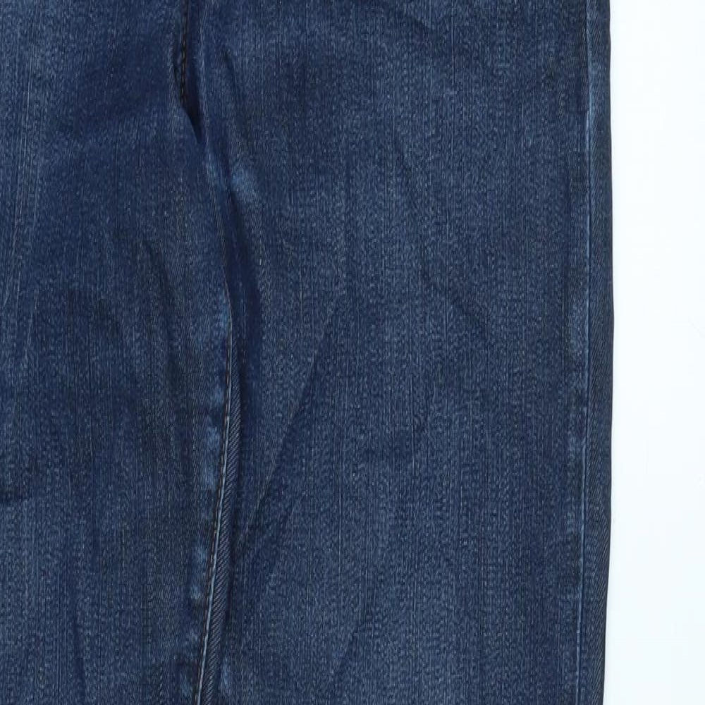 Gap Mens Blue Cotton Blend Straight Jeans Size 32 in L32 in Regular Zip - Logo