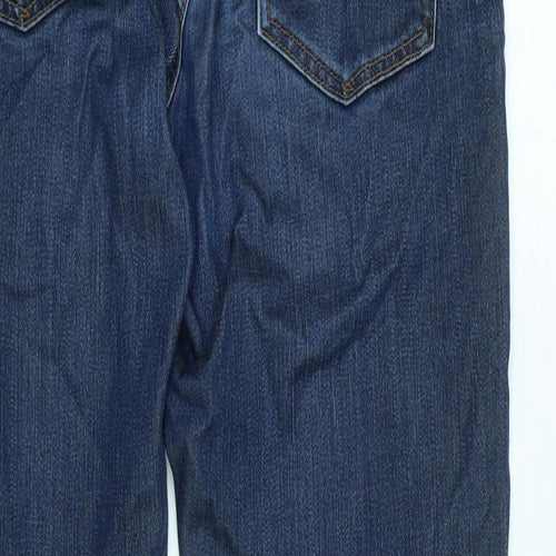 Gap Mens Blue Cotton Blend Straight Jeans Size 32 in L32 in Regular Zip - Logo