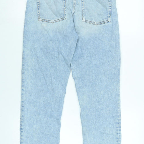 BDG Womens Blue Cotton Straight Jeans Size 27 in L25 in Regular Zip - Raw Hem -logo