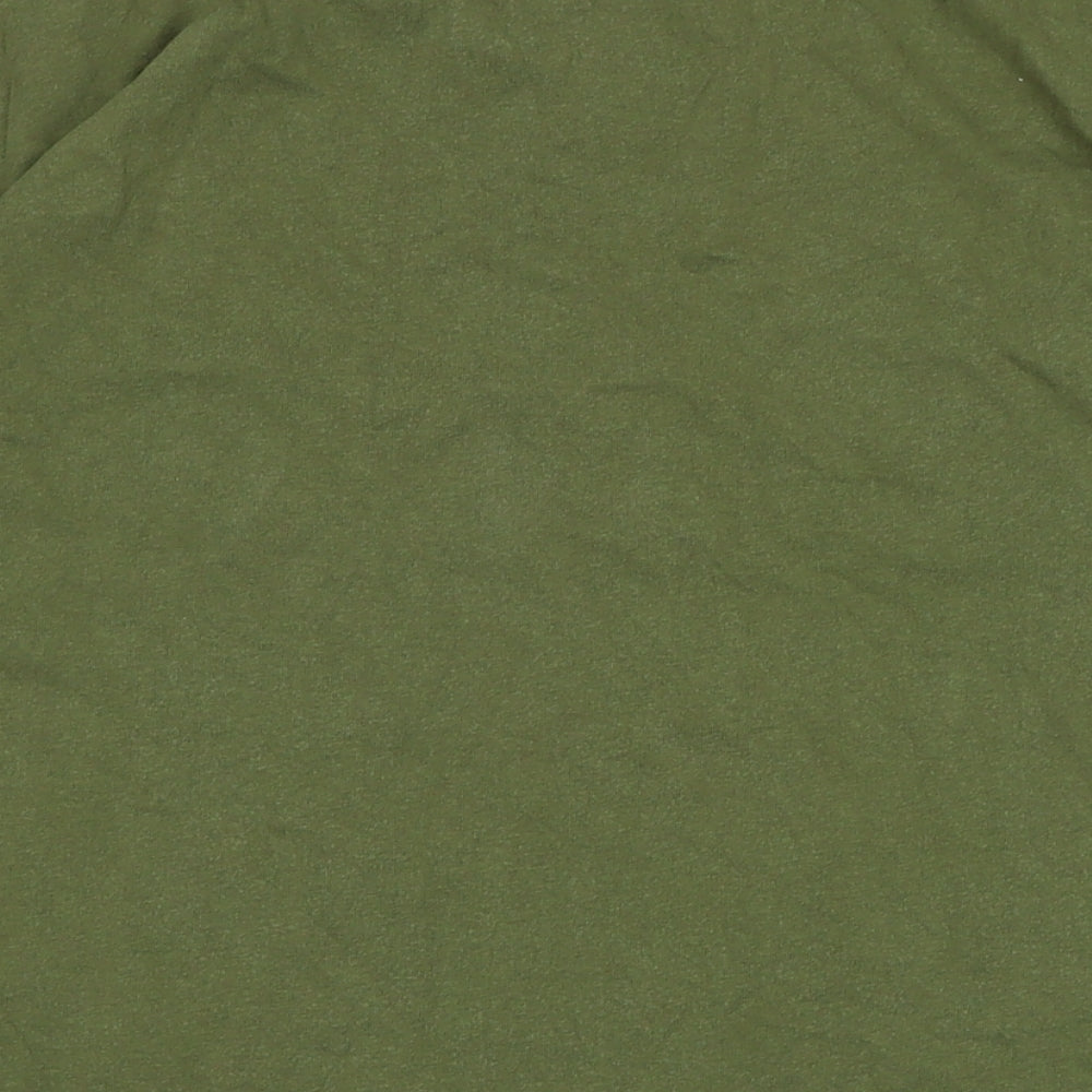 Edwin Mens Green Cotton Blend T-Shirt Size XL Crew Neck - Logo