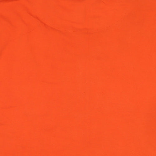 New Era Mens Orange Cotton T-Shirt Size 2XL Crew Neck - New Era 59 Fifty Fitted