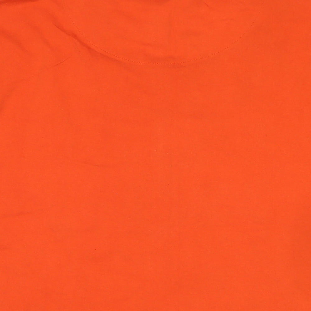 New Era Mens Orange Cotton T-Shirt Size 2XL Crew Neck - New Era 59 Fifty Fitted