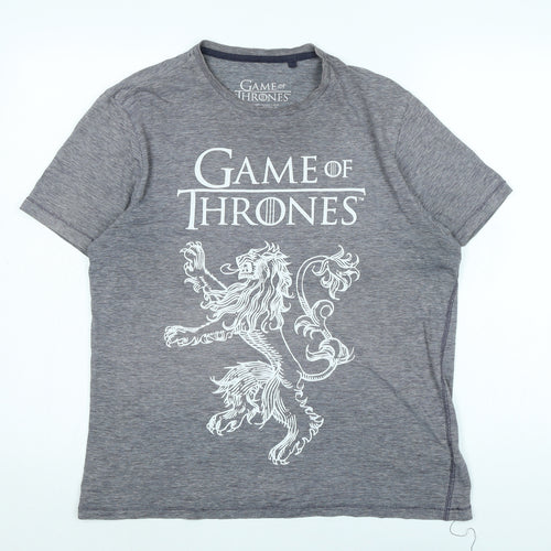 NEXT Womens Grey Cotton Blend Basic T-Shirt Size M Crew Neck - Game of Thrones