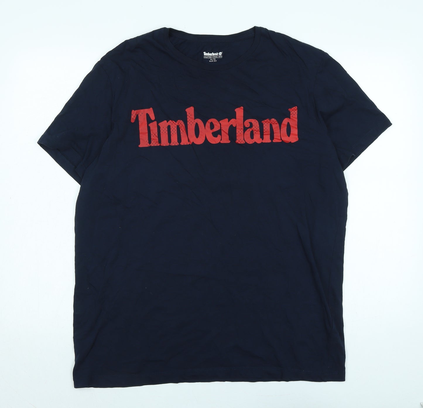 Timberland Mens Blue Cotton T-Shirt Size XL Henley - Timberland