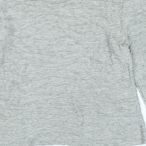 Phase Eight Womens Grey Viscose Jersey T-Shirt Size 10 Boat Neck