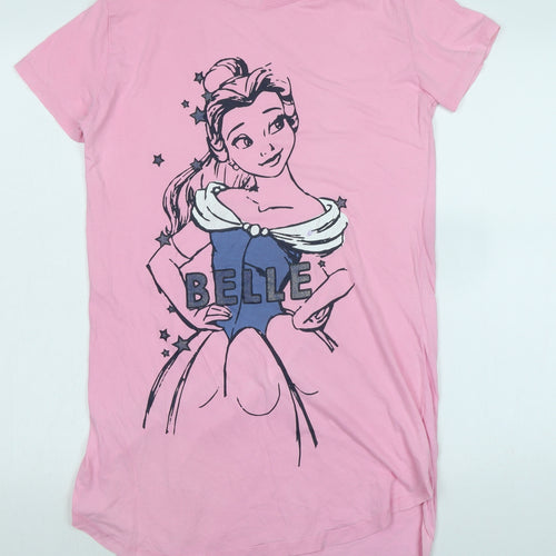 Disney Girls Pink Solid Cotton Blend Capri Nightshirt Size S - Bellla