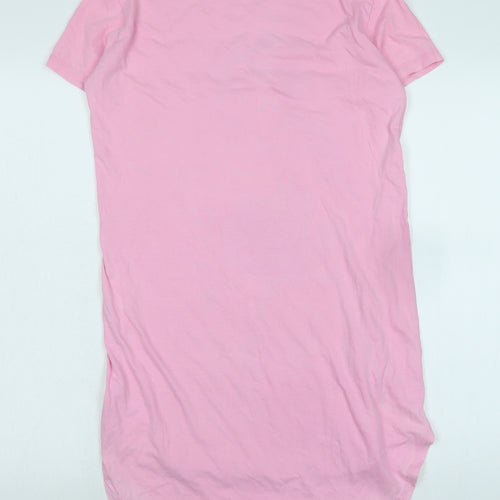 Disney Girls Pink Solid Cotton Blend Capri Nightshirt Size S - Bellla