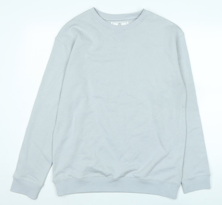 Marks and Spencer Girls Grey Polyester Pullover Sweatshirt Size 15-16 Years