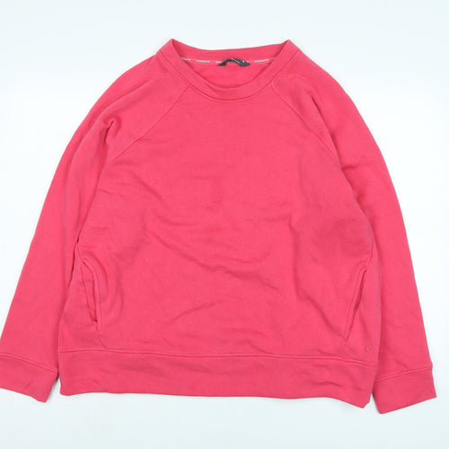 Good Move Womens Pink Polyester Pullover Sweatshirt Size 18