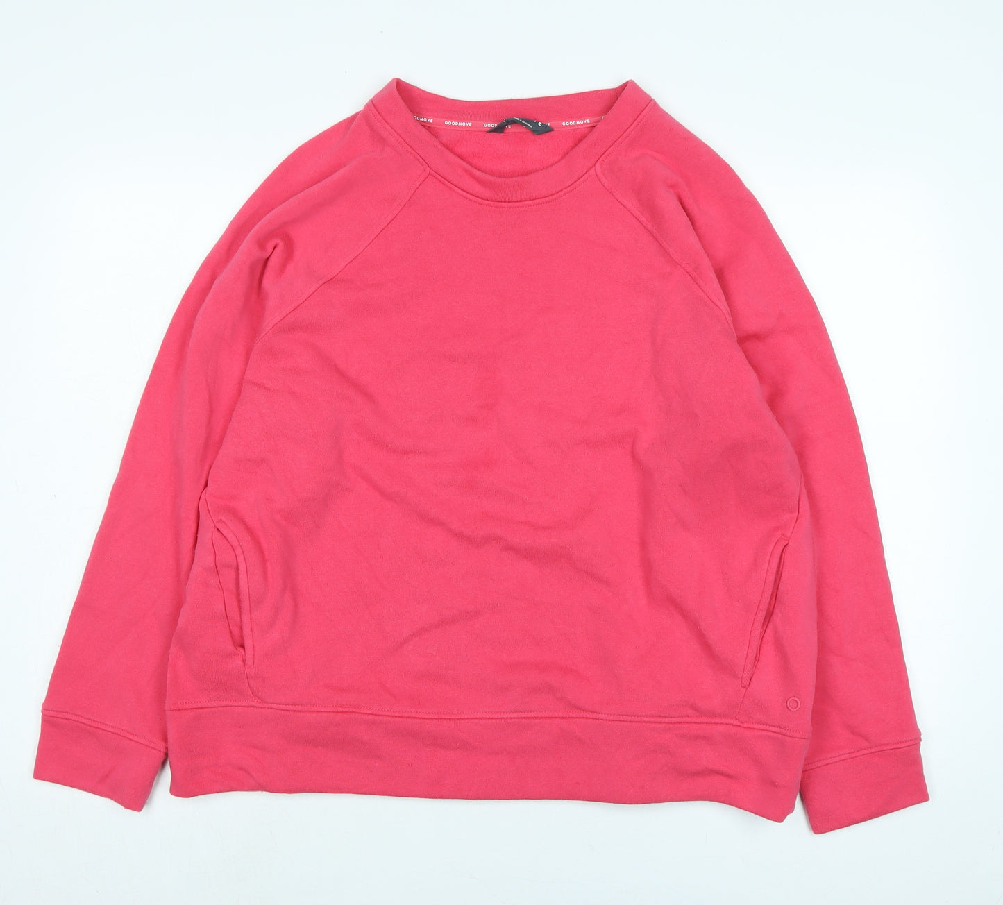 Good Move Womens Pink Polyester Pullover Sweatshirt Size 18