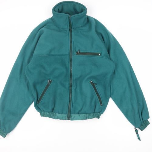 Polar Fleece Womens Green Jacket Size L Zip - Vintage