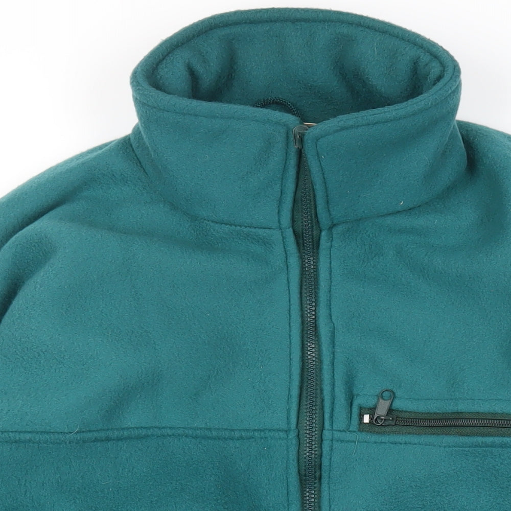 Polar Fleece Womens Green Jacket Size L Zip - Vintage