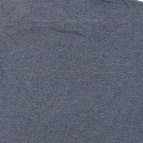 French Connection Mens Blue Cotton T-Shirt Size L Crew Neck - Pocket Detail