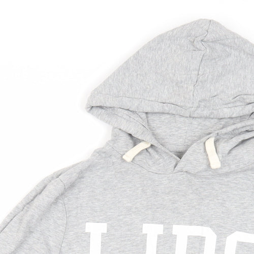 LIDO Womens Grey Cotton Pullover Hoodie Size XS Pullover - Logo Pockets
