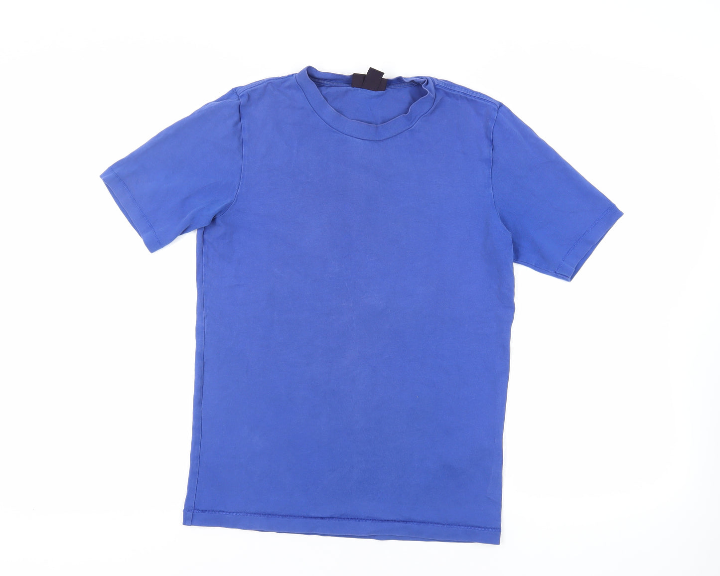 H&M Mens Blue Cotton T-Shirt Size S Crew Neck