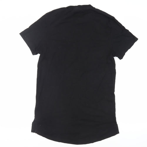 ASOS Womens Black Cotton Basic T-Shirt Size L Crew Neck