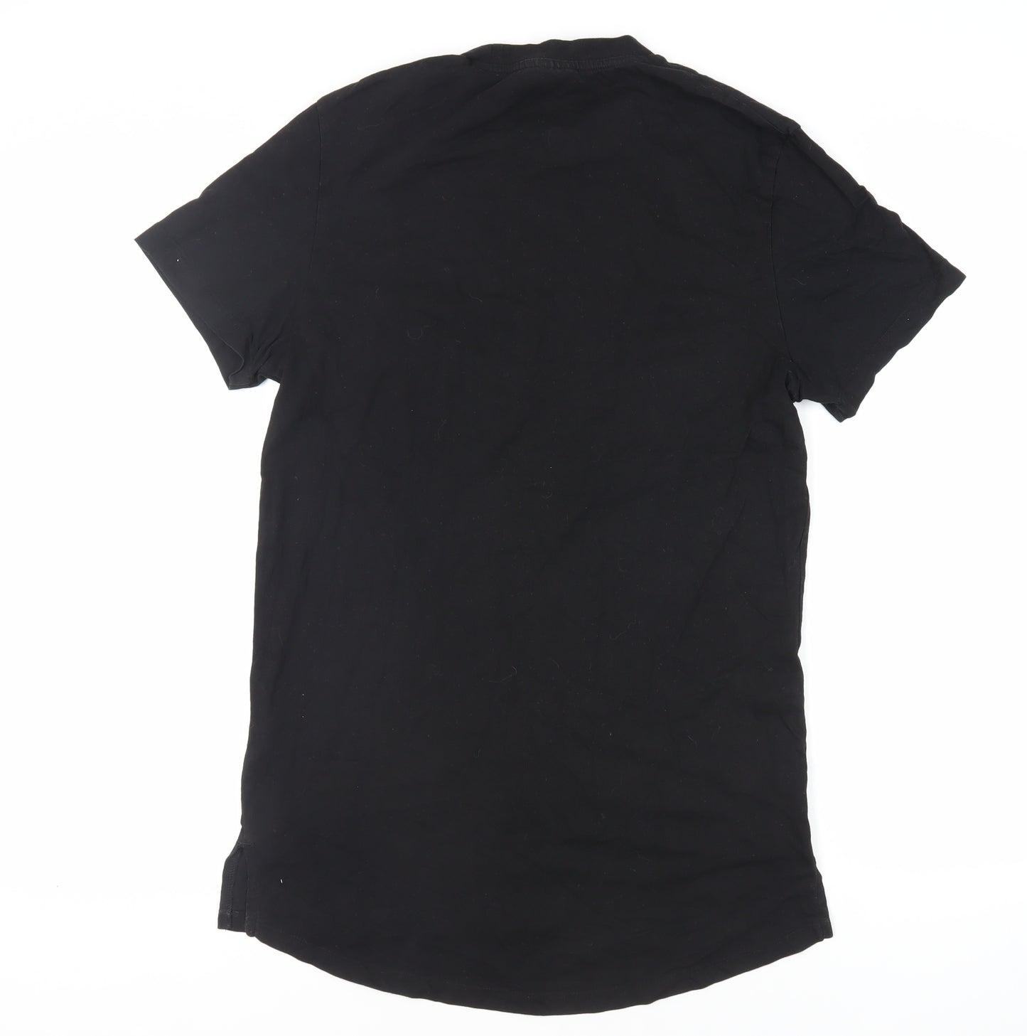 ASOS Womens Black Cotton Basic T-Shirt Size L Crew Neck