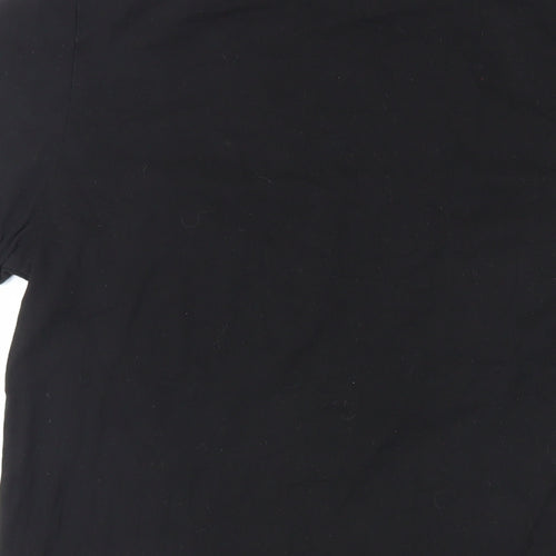 ASOS Womens Black Cotton Basic T-Shirt Size L Crew Neck