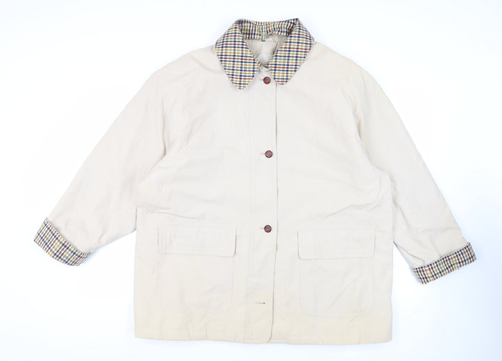 Berkertex Womens Beige Overcoat Coat Size 20 Button
